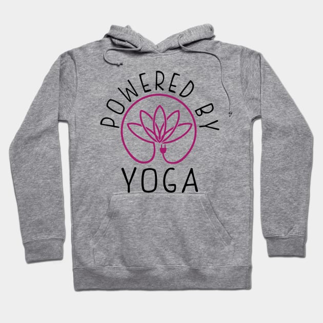 Yoga Lover Gift. Powered By Yoga. Hoodie by KsuAnn